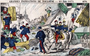 As Grandes Inundações de Toulouse em 23 de junho de French School