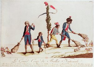 A Grande Varrição Nacional (gravura a cores) de French School