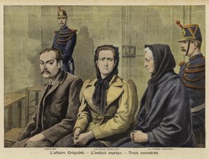 O assassinato de criança de Gregoire, França, 1897 de French School