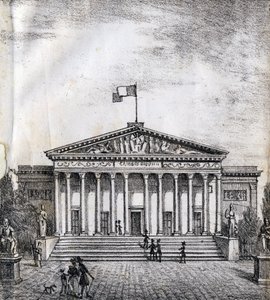 A Casa dos Deputados - "Alfabeto Pitoresco des Monumens de Paris" c.1840 (gravura) de French School