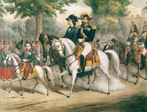 A família imperial a cavalo de French School