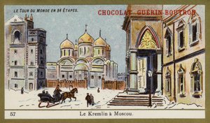 O Kremlin em Moscovo (chromolitho) de French School