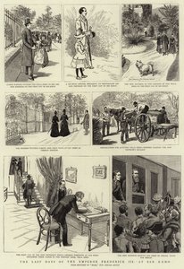 Os últimos dias do Imperador Frederico III em San Remo (gravura) de French School