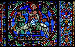 A janela da Vida de Cristo: Voo para o Egito - o retorno (w50) de French School