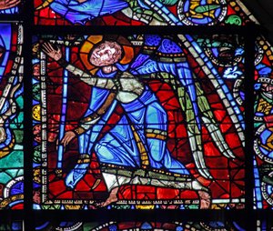A janela da Vida de Cristo: um anjo (w50) de French School