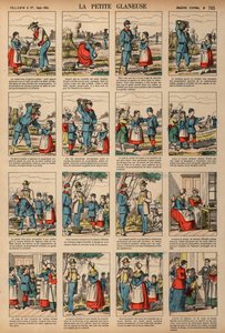 The Little Gleaner (gravura colorida) de French School