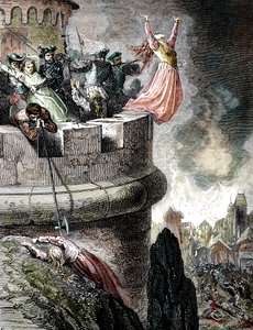 O massacre dos valdenses de Mérindol em 1545, 1866 de French School