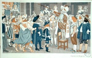 O Discurso do Nariz no Hotel de Bourgogne, ilustração de 
