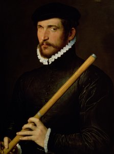 O Flautista de Um Olho, 1566 de French School