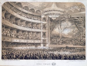 A ópera Comique em Paris, 1850-60 de French School