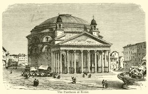 O Panteão em Roma (gravura) de French School