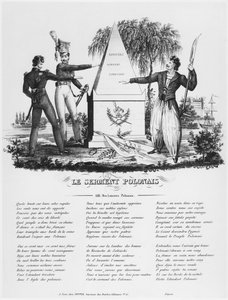 O juramento polonês, canção dos lanceiros poloneses, c.1830 de French School