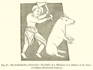 O açougue de porco (Charcutier) de French School