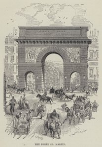 A Porte St Martin (gravura) de French School