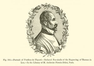 O Retrato de Ponthus de Thyard (gravura) de French School
