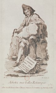 O vendedor de impressão, da Small Metiers de Paris de French School