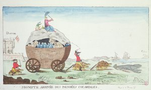 A chegada rápida dos bens coloniais, 1807 de French School