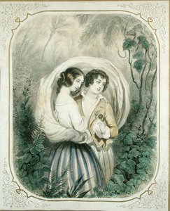 O retorno da caminhada, de Paul et Virginie por Henri Bernardin de Saint-Pierre (1737-1814) de French School