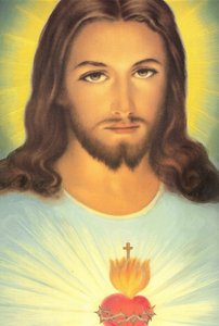 O Sagrado Coração de Jesus, século XIX de French School