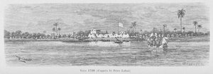 O rio Saint-Louis em 1720, Senegal, ilustração de "Le Senegal..." de Louis Leon Faidherbe de French School