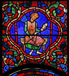 A janela de St Martin: doadores - sapateiros (w20) de French School