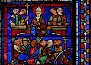 A janela de São Martinho: o santo pregando (w20) de French School