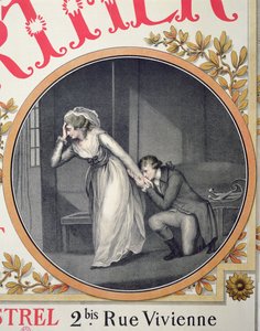 "O Sofrimento do jovem Werther", detalhe de um cartaz anunciando a ópera "Werther" de Jules Massenet