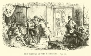 A tortura dos huguenotes de French School