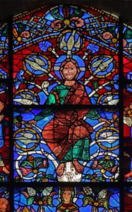 A Árvore de Jessé: A Árvore de Jessé: Cristo com 7 pombas do Espírito Santo: à esquerda Habacuque e Sofonias à direita (w49) de French School