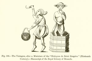 Os Vintagers, após uma Miniatura dos Diálogos de São Gregoire de French School