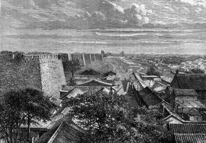 The Walls of Pekin, China. Gravura no "The Youth Journal". de French School
