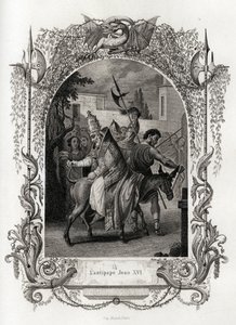 O antipope João XVI (997 a 998). Gravura para ilustrar a Histoire des popes de Maurice Lachatre (1814-1900), librairie du progres, Paris. de French School