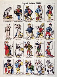 A grande família dos gatos - Imagem epinal de French School