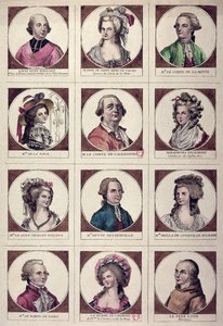 Os principais personagens envolvidos no Caso do Collier de la Reine 17856 de French School