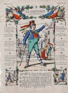 A canção francesa do século XIX, do ano 1810. de French School