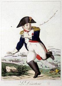 O desertor: bravos franceses, continuem por mim"" - em "Napoleão I", caricaturas, coleção de bonecos, c. 1814-1815. de French School