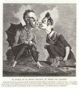 O diabo e sua esposa dando origem aos jacobinos, Revolução Francesa de French School