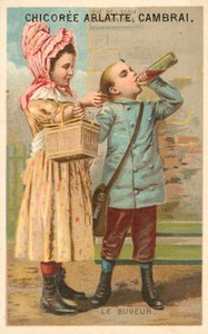 O bebedor (chromolitho) de French School