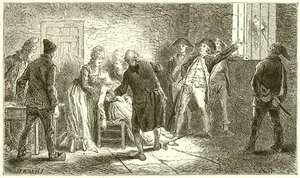 A cabeça da princesa de Lamballe mostrado à rainha de French School