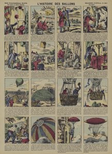 A história dos balões (cor litho) de French School
