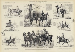 A história da equitação (litho) de French School