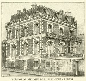 A casa do Presidente da República Francesa no Havre (gravura) de French School