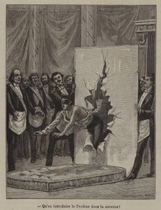 A introdução do candidato na caverna (gravura) de French School
