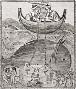 O mundo marinho de acordo com as concepções da Idade Média, da Ciência e Literatura na Idade Média por Paul Lacroix pub. Londres 1878 de French School