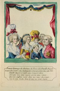 O povo de Paris presta a sua primeira homenagem à Família Real, quarta-feira 7 de Outubro de French School