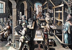 A impressão de livros (escritório de impressão) de French School