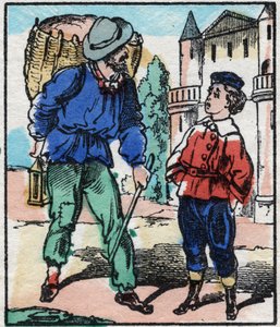 O trapo. Gravação em "La chanson des metier". Imagem epinal, finais do século XIX. Coleção Particular de French School