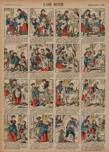 O ganso assado (gravação colorida) de French School