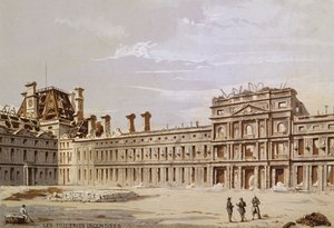 As ruínas das Tulherias de French School
