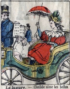 Os sete pecados mortais: a luxúria. Imagens epinais do final do século XIX. (Eu ponho peccati o vizi capitali) de French School